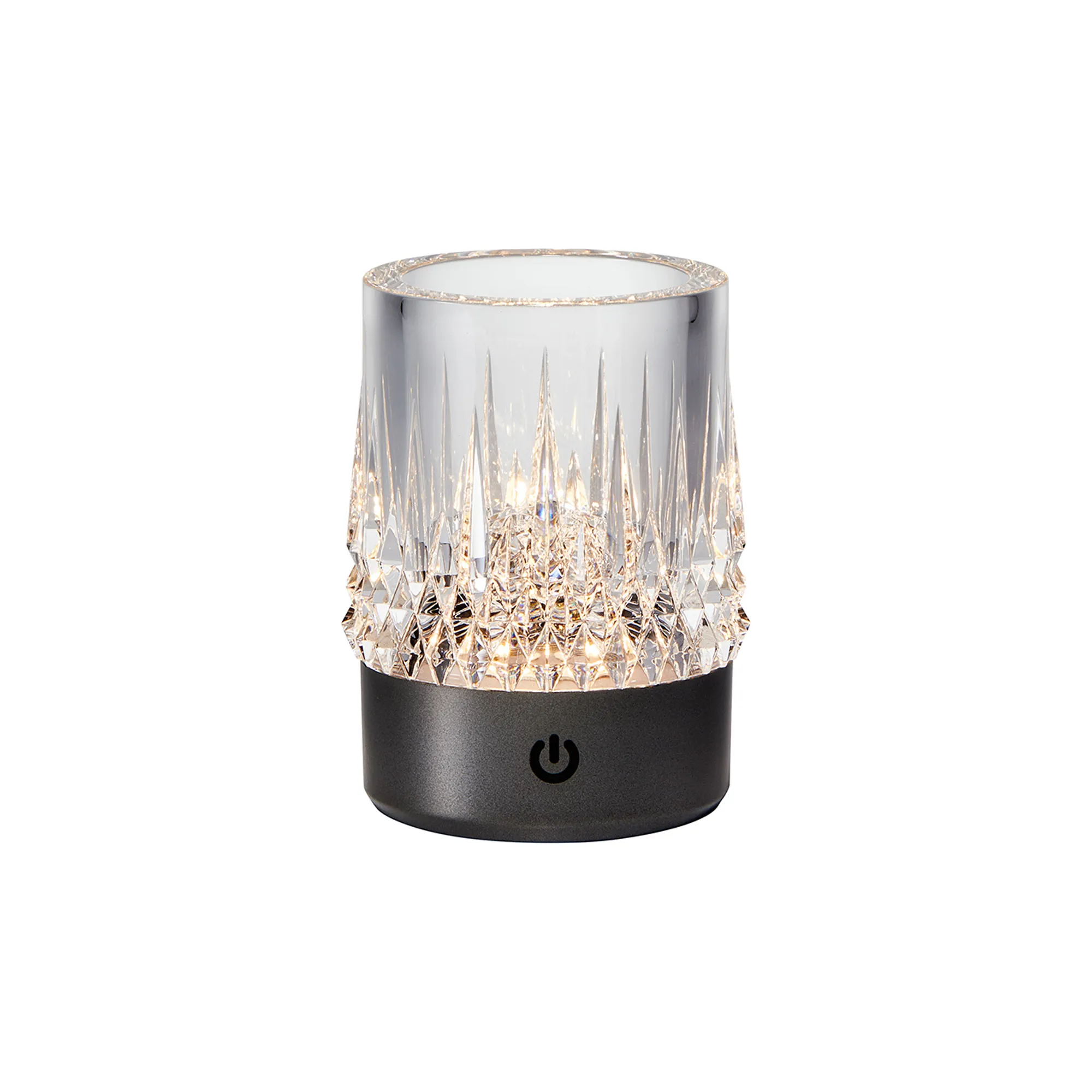 M9084  Lax Rechargeable Battery Operated Table Lamp, 1W LED, 3000K, 3-Step Dimmable, IP44, Black Nickel